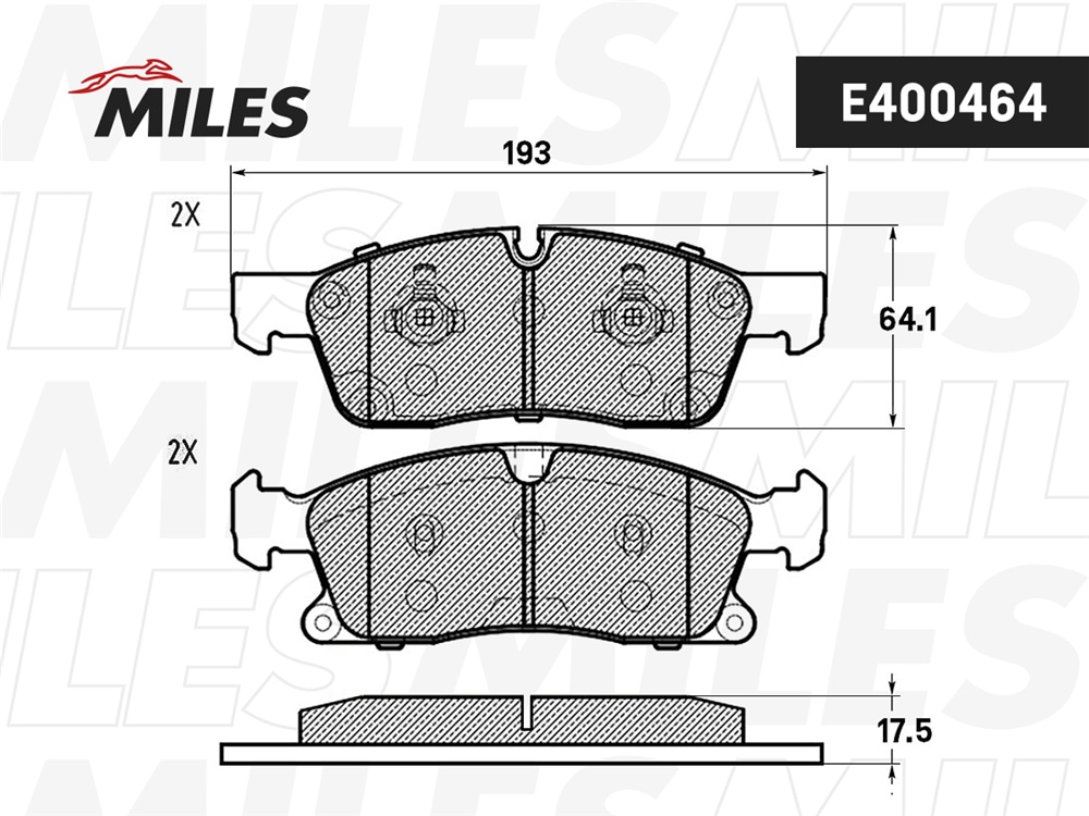 MILES E400464 Колодки тормозные MB ML W166 250-350 11- пер. LowMetallic