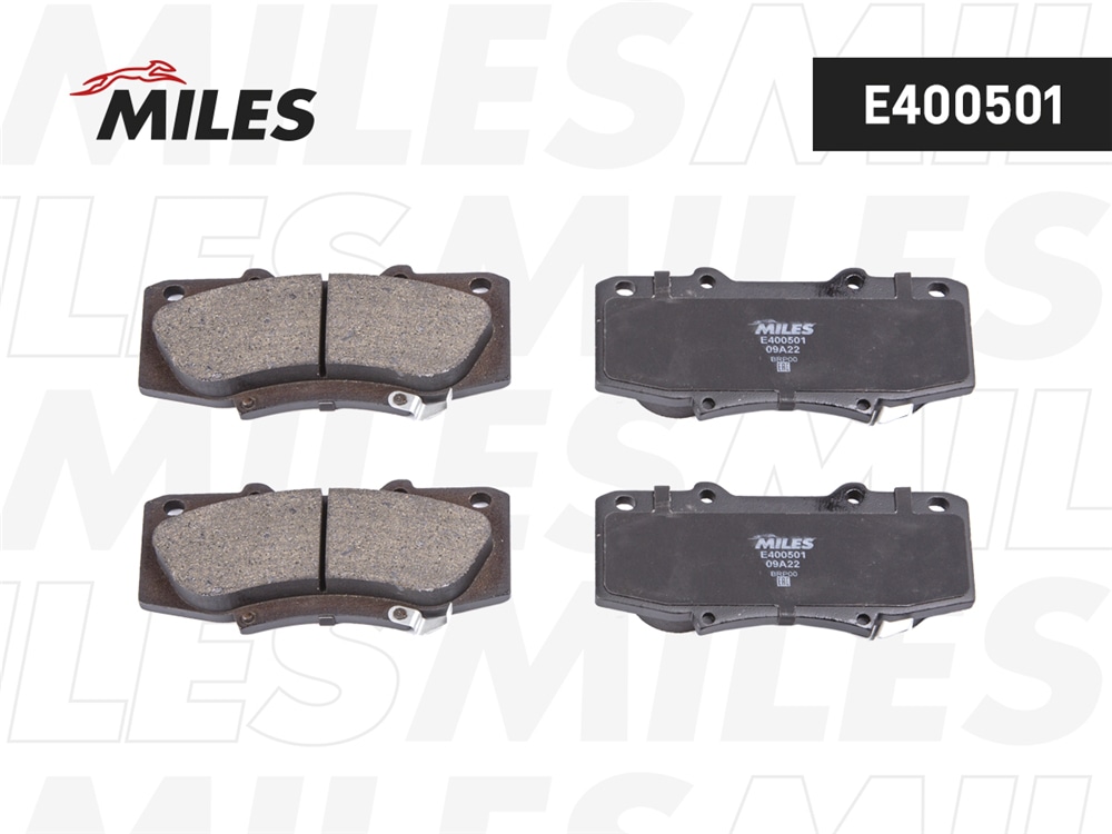 MILES E400501 Колодки тормозные передние (Смесь Low-Metallic) TOYOTA HILUX 05- (TRW GDB3534) E400501