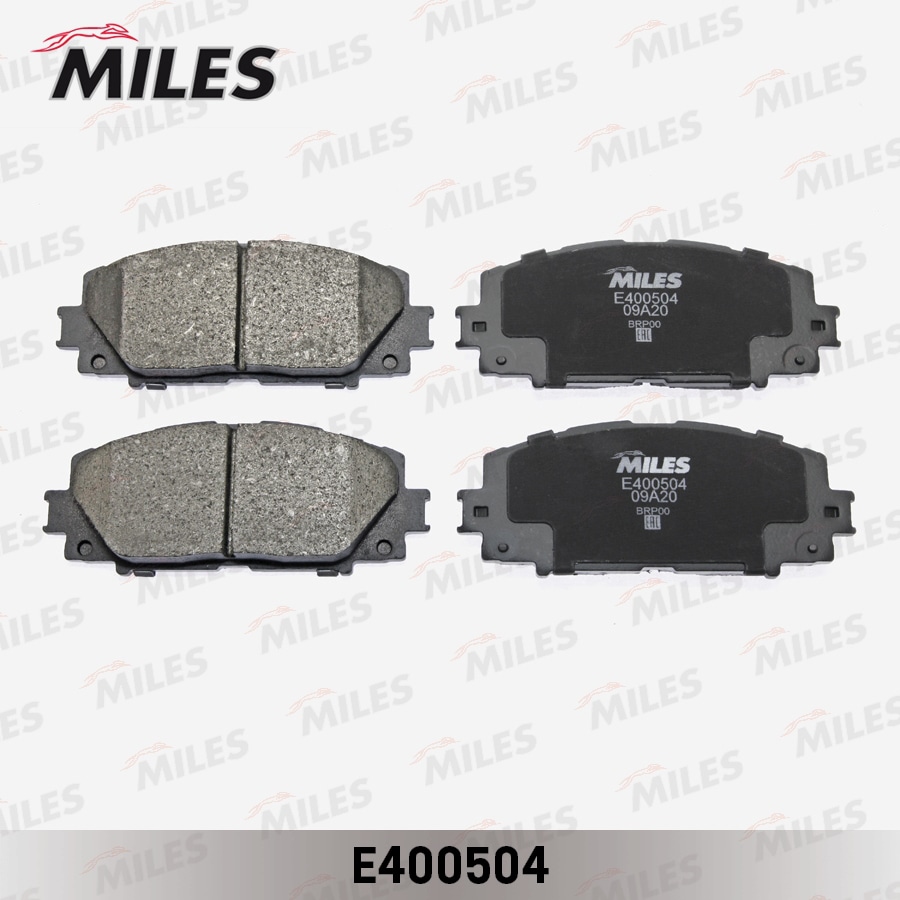 MILES E400504 Колодки тормозные передние (без датчика) без ABS (Смесь Low-Metallic) TOYOTA YARIS 06- (Япония) (TRW GDB3459) E400504
