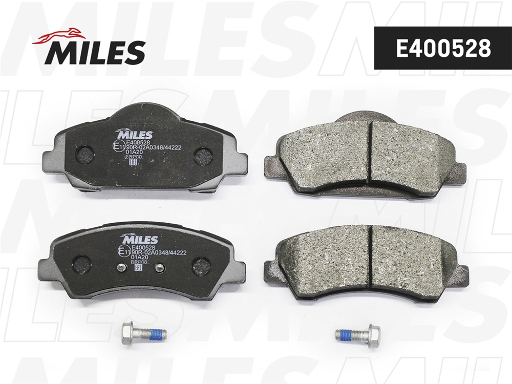 MILES E400528 Колодки тормозные CITROEN C4 14-/C-ELYSEE 12-/PEUGEOT 301 12-/308 13- пер. LowMetallic