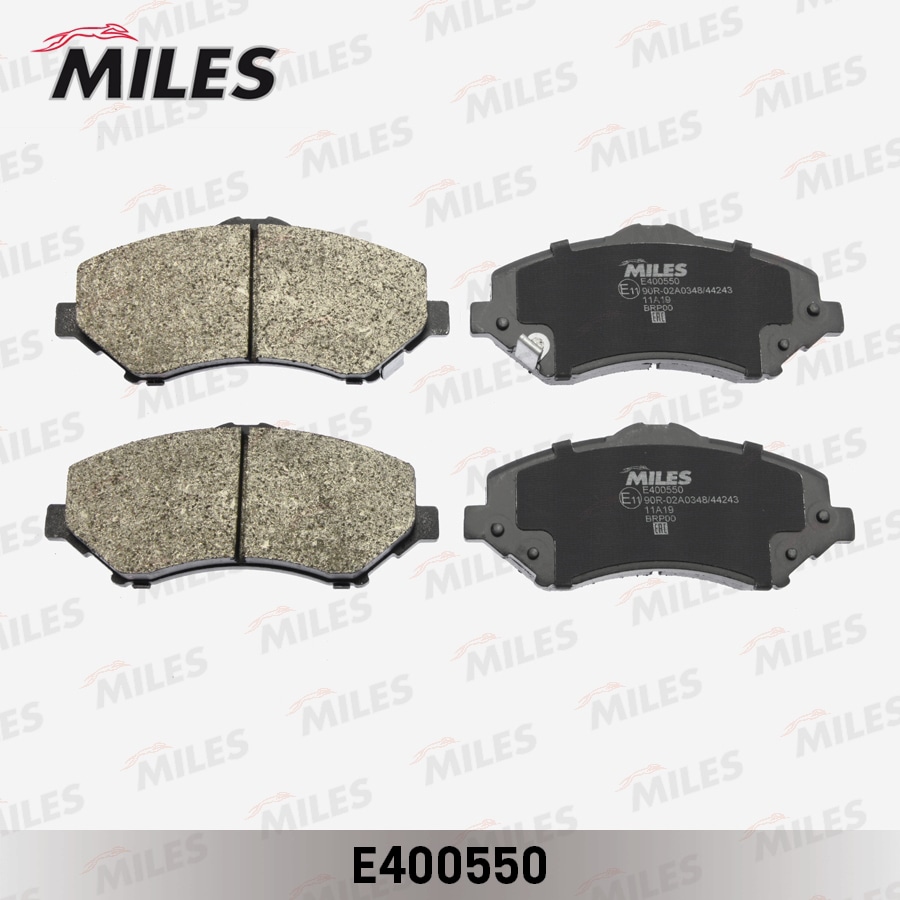 MILES E400550 Колодки тормозные передние (Смесь Low-Metallic) CHRYSLER VOYAGER/JEEP CHEROKEE/WRANGLER 07- (TRW GDB4605) E400550
