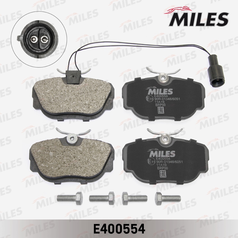 MILES E400554 Колодки тормозные BMW E30 1.6-2.5 82-93 пер. LowMetallic