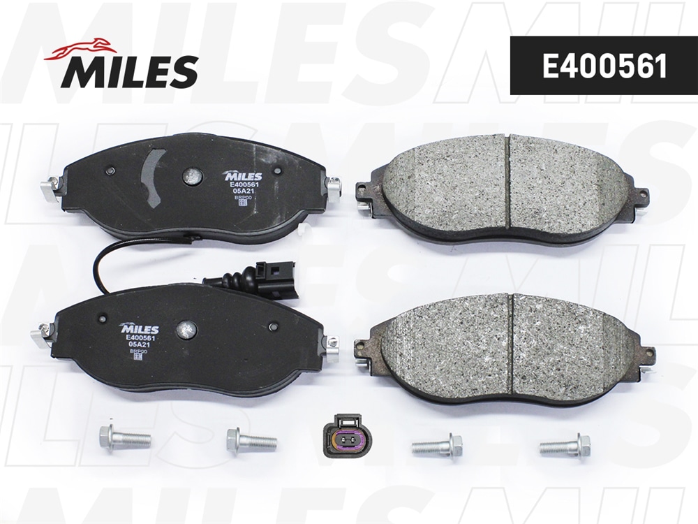 MILES E400561 Колодки тормозные передние (Смесь Low-Metallic) SKODA OCTAVIA 12-/VW GOLF 12-/PASSAT 14- (TRW GDB2114) E400561