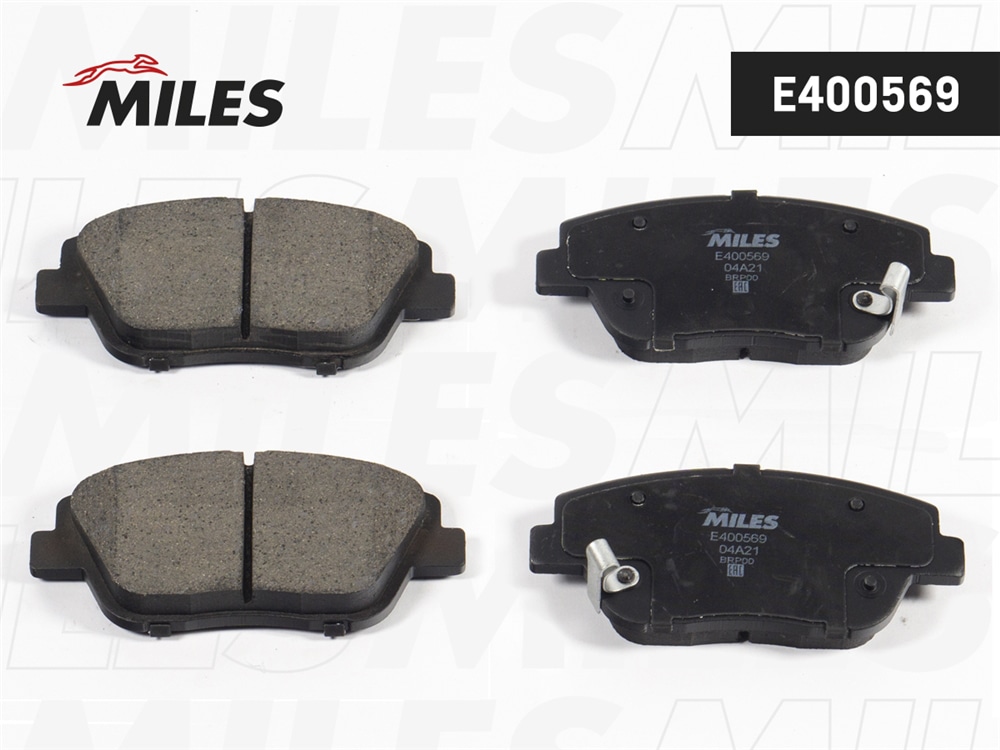 MILES E400569 Колодки тормозные передние (Смесь Low-Metallic) KIA K5/OPTIMA/MAGENTIS (TRW GDB3540) E400569