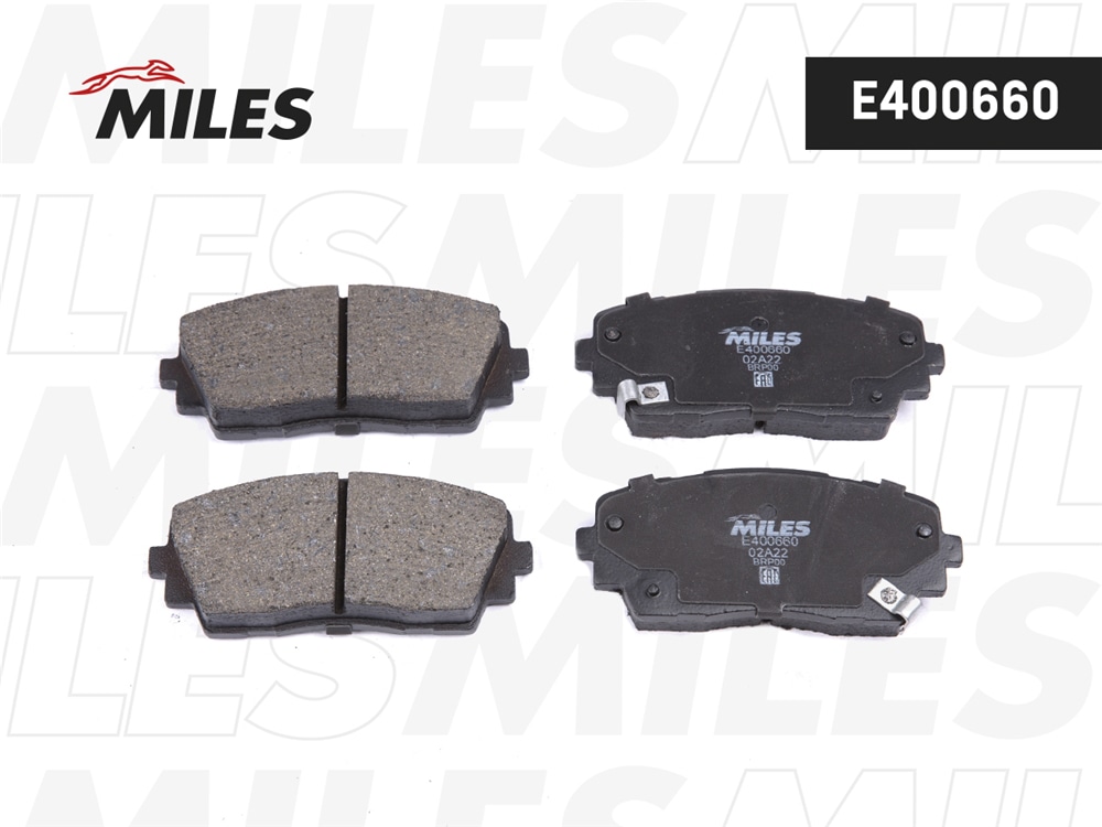 MILES E400660 Колодки тормозные передние (Смесь Low-Metallic) KIA PICANTO 11- (TRW GDB3535) E400660