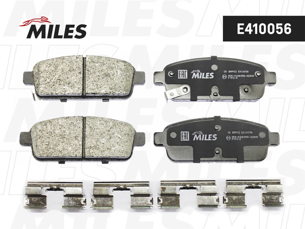 MILES E410056 Колодки тормозные дисковые задние
