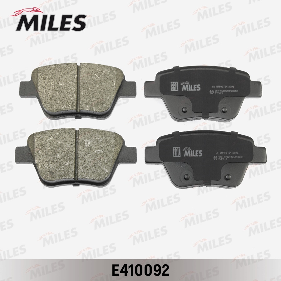 MILES E410092 Колодки тормозные SKODA OCTAVIA 04-/SUPERB 08-/VW CADDY/TOURAN 10- зад. LowMetallic
