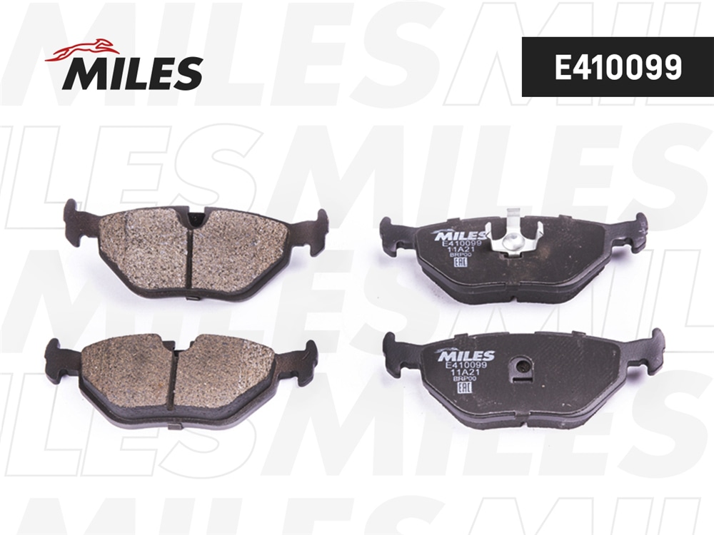 MILES E410099 Колодки тормозные задние (Смесь Low-Metallic) (BMW 3 E36, E46, SAAB 9-5) (TRW GDB917) E410099