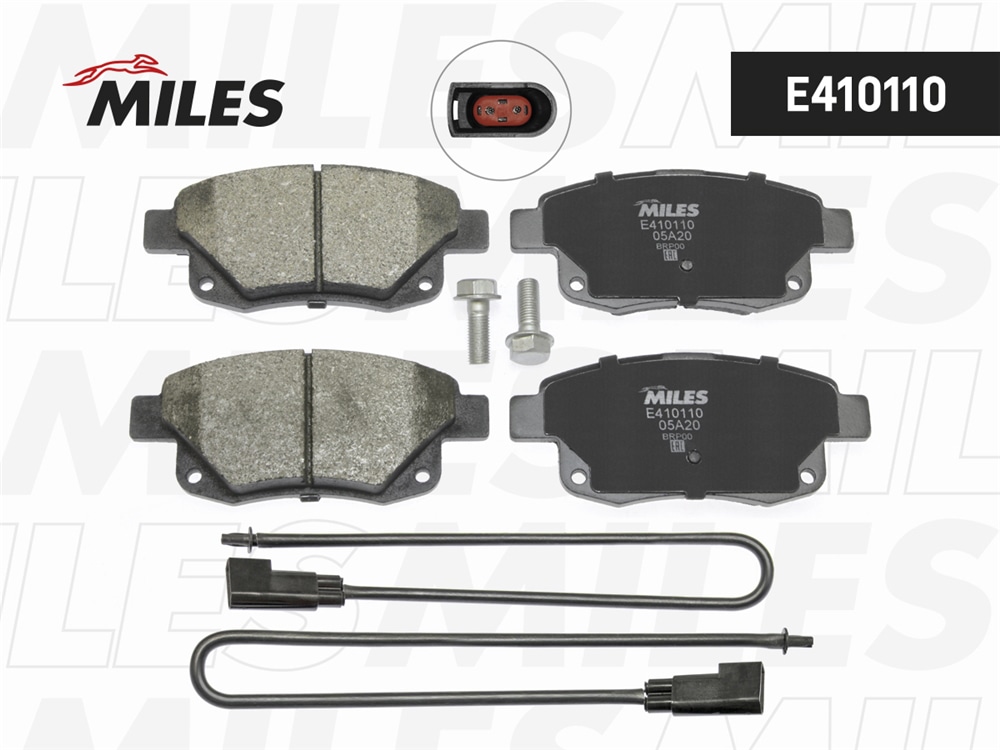 MILES E410110 Колодки тормозные FORD TRANSIT 06- зад. с датч. LowMetallic