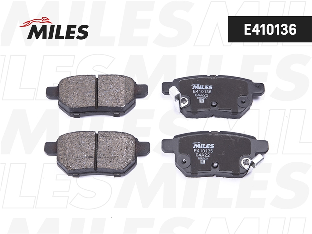 MILES E410136 Колодки тормозные TOYOTA COROLLA 1.4 VVT-I 02-/AURIS 1.6/1.4 07- зад. LowMetallic