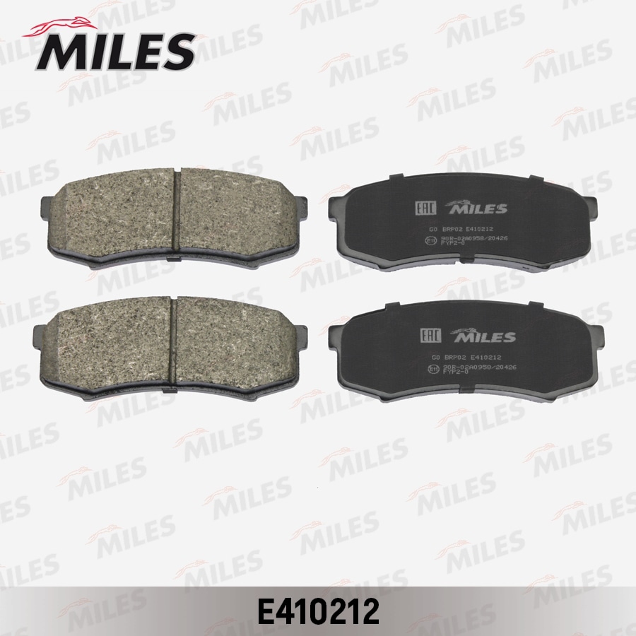 MILES E410212 Колодки тормозные дисковые задние