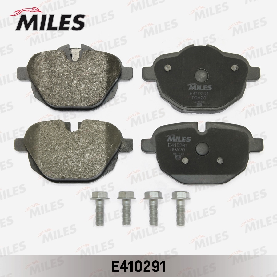 MILES E410291 Колодки тормозные задние (без датчика + болты) (Смесь Low-Metallic) BMW 5 F10/F11/X3 F25/Z4 E89 2.0-3.0 10- (TRW GDB1840) E410291