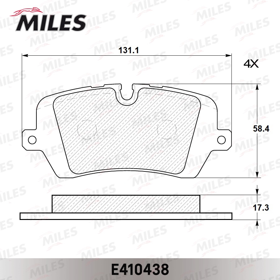 MILES E410438 Колодки тормозные задние (Смесь Low-Metallic) LAND ROVER RANGE ROVER IV 12-/SPORT 13- (TRW GDB2029) E410438