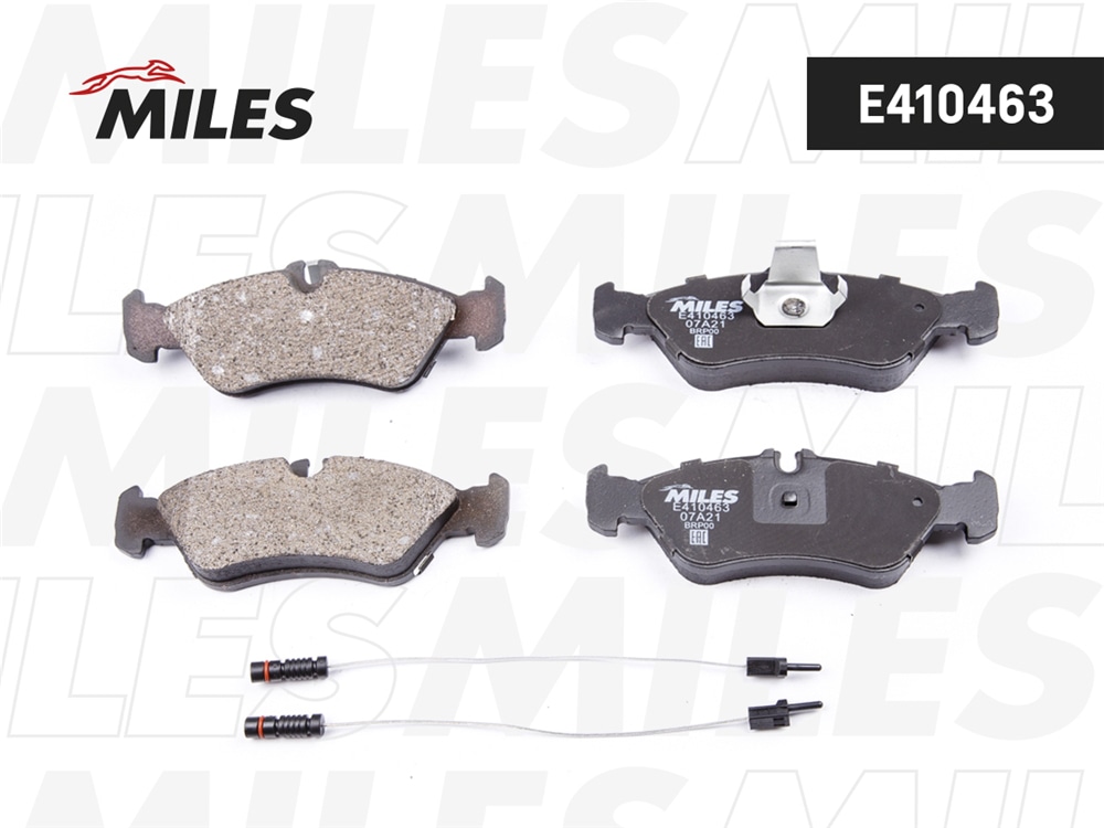 MILES E410463 Колодки тормозные задние (с датчиком) (Смесь Low-Metallic) MERCEDES W460/W463/SPRINTER (901-904)/VW LT 9707 (TRW GDB1263) E410463