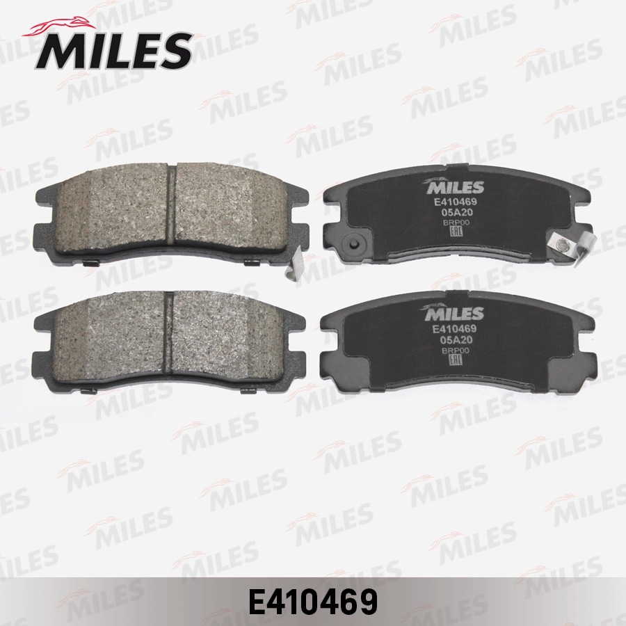 MILES E410469 Колодки тормозные задние (без датчика) (Смесь Low-Metallic) MITSUBISHI GALANT 92-04/PAJERO PININ 99-/SPACE WAGON 91-99 (TRW GDB1023) E410469