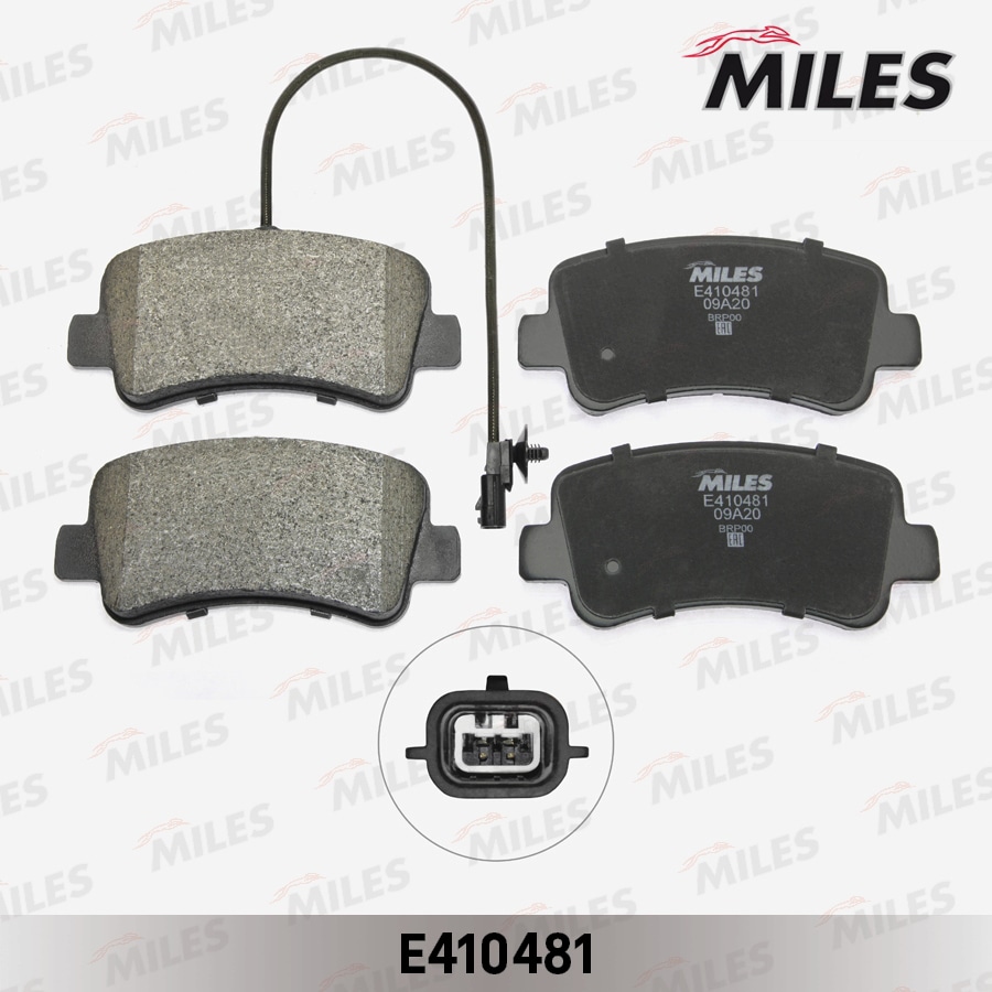 MILES E410481 Колодки тормозные задние (с датчиком) (Смесь Low-Metallic) OPEL MOVANO/RENAULT MASTER 10- (для одинарных шин) (TRW GDB1903) E410481