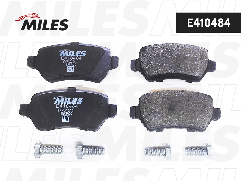 MILES E410484 Колодки тормозные задние (без датчика + болты) (Смесь Low-Metallic) OPEL ZAFIRA 05- (TRW GDB1831) E410484