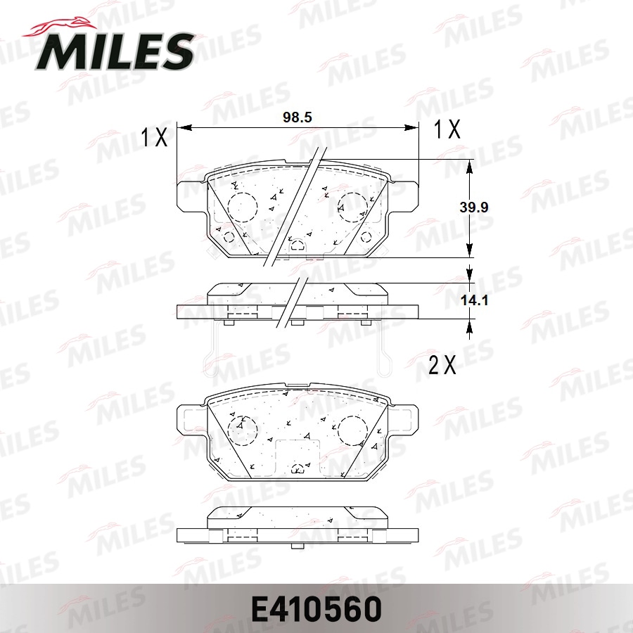 MILES E410560 Колодки тормозные SUZUKI SWIFT 10- зад. LowMetallic