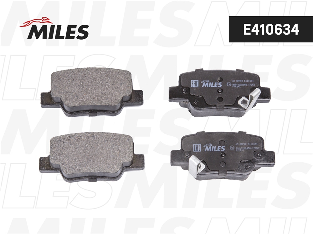 MILES E410634 Колодки тормозные задние (Смесь Low-Metallic) TOYOTA VERSO 09- (TRW GDB3547) E410634