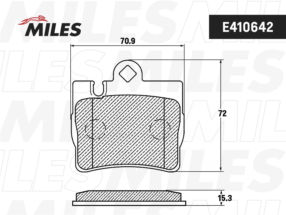 MILES E410642 Колодки тормозные задние (Смесь Low-Metallic) MERCEDES W220 S320-S600 9805/C215 AMG (TRW GDB1455) E410642
