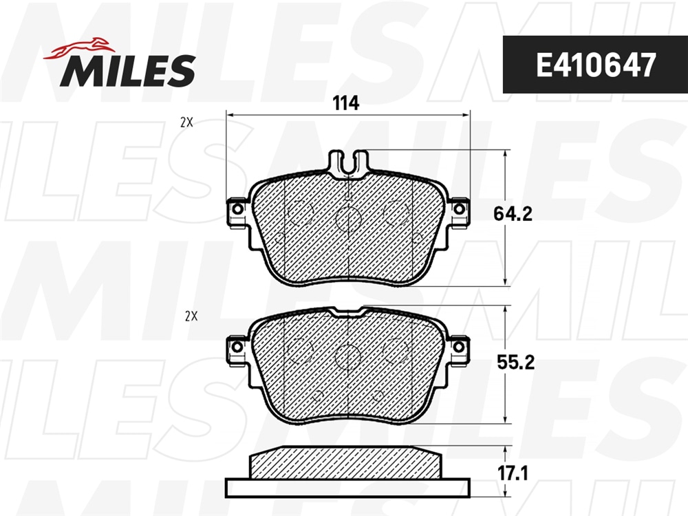MILES E410647 Колодки тормозные дисковые задние