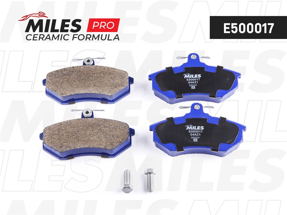MILES E500017 Колодки тормозные передние (Смесь CERAMIC серия PRO) AUDI А80/VOLKSWAGEN 8797 (TRW GDB826) E500017
