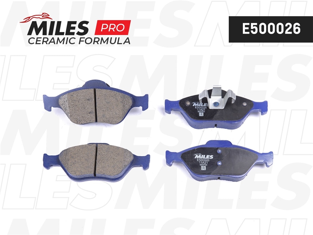 MILES E500026 Колодки тормозные передние (Смесь CERAMIC серия PRO) FORD FIESTA 9501/01/FUSION 01 (TRW GDB1419) E500026