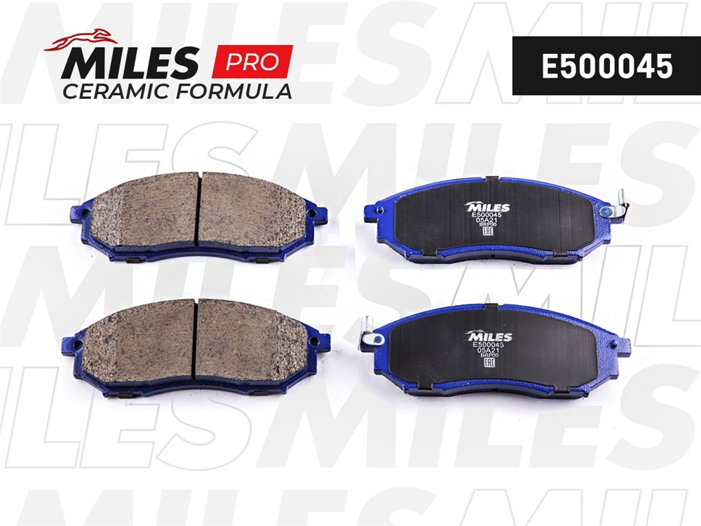 MILES E500045 Колодки тормозные передние (Смесь CERAMIC серия PRO) NISSAN MURANO/PATHFINDER/QASHQAI/RENAULT KOLEOS (TRW GDB3392) E500045