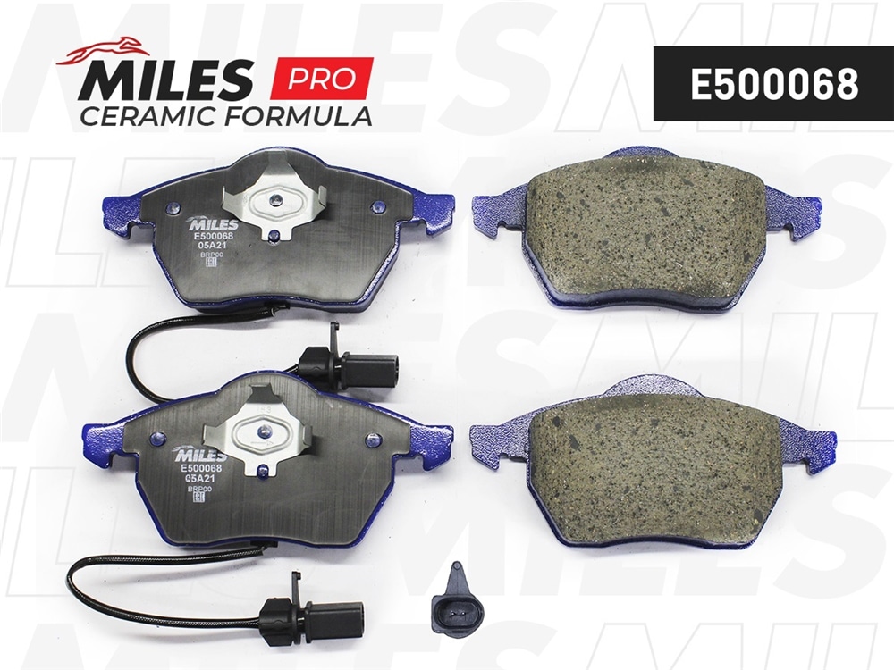 MILES E500068 Колодки тормозные передние (Смесь CERAMIC серия PRO) AUDI A4/A6/VOLKSWAGEN PASSAT 97 (TRW GDB1307) E500068