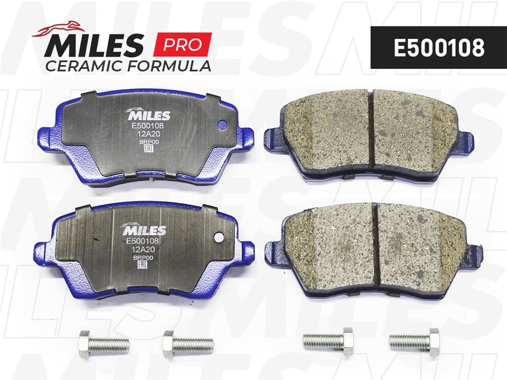 MILES E500108 Колодки тормозные  передние (Смесь CERAMIC серия PRO) NISSAN MICRA 03/RENAULT CLIO 05передние Ceramic E500108