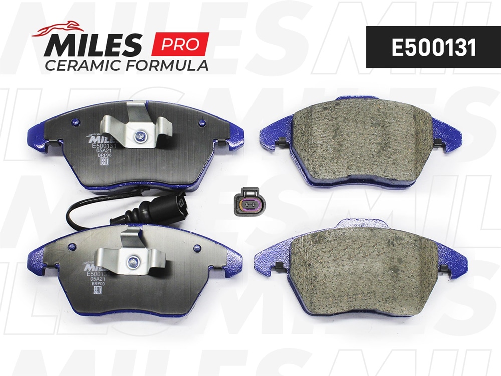 MILES E500131 Колодки тормозные передние (Смесь CERAMIC серия PRO) AUDI A3/VOLKSWAGEN G5/PASSAT 06/TOURAN 0306/CADDY 04 (TRW GDB1550) E500131