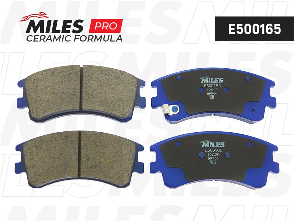MILES E500165 Колодки тормозные передние (с индикатором износа) (Смесь CERAMIC серия PRO) MAZDA 6 02 (TRW GDB3310) E500165