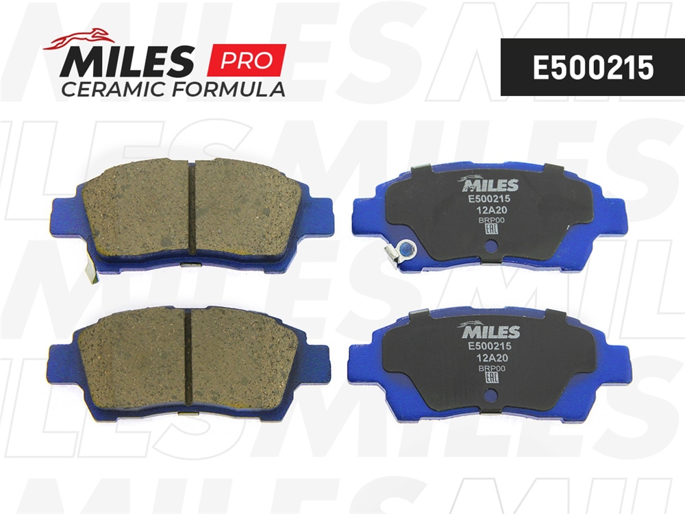MILES E500215 Колодки тормозные передние (Смесь CERAMIC серия PRO) TOYOTA YARIS 1.0-1.3 (TRW GDB3218) E500215