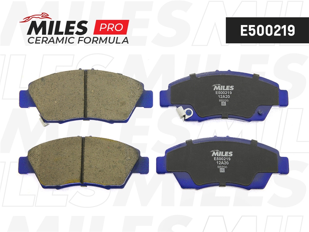 MILES E500219 Колодки тормозные передние (Смесь CERAMIC серия PRO) HONDA CIVIC 91-05 (TRW GDB3375) E500219