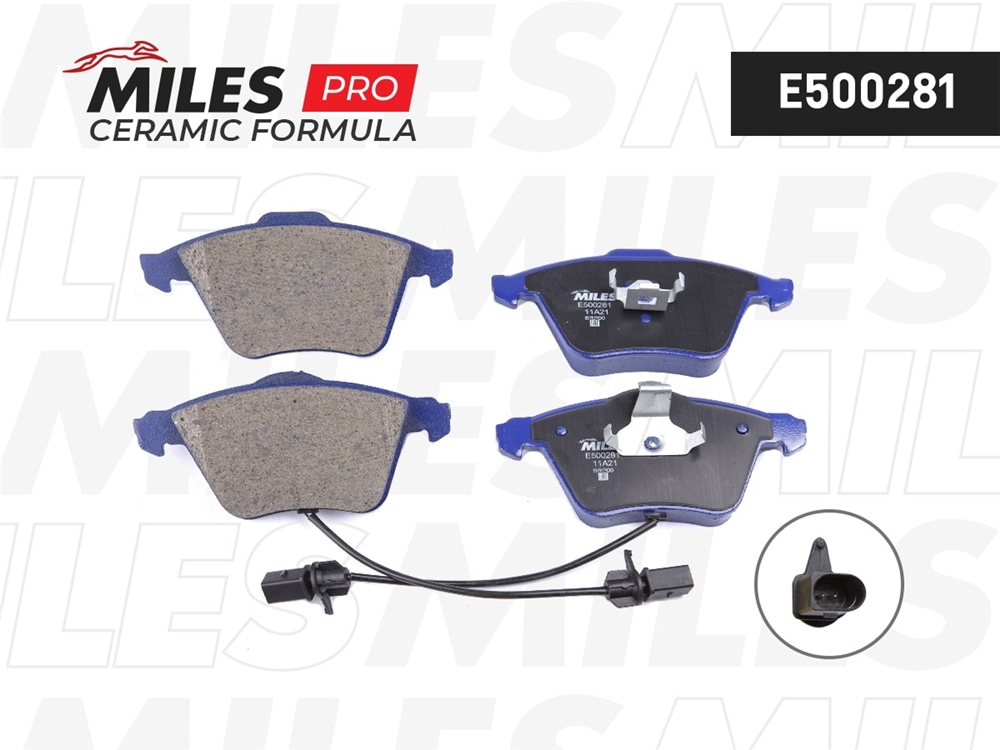 MILES E500281 Колодки тормозные AUDI A6/ALLROAD 04-с датч. пер. Ceramic PRO