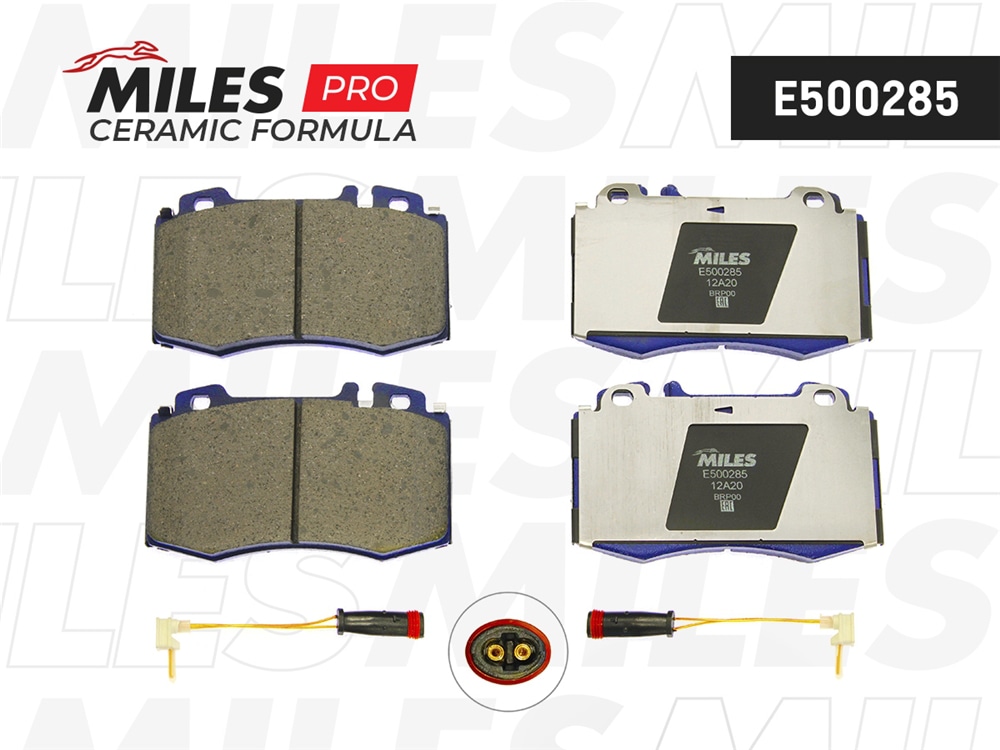 MILES E500285 Колодки тормозные передние (Смесь CERAMIC серия PRO) MERCEDES C209/W203/W211/W220/R171/R230 (TRW GDB1454) E500285