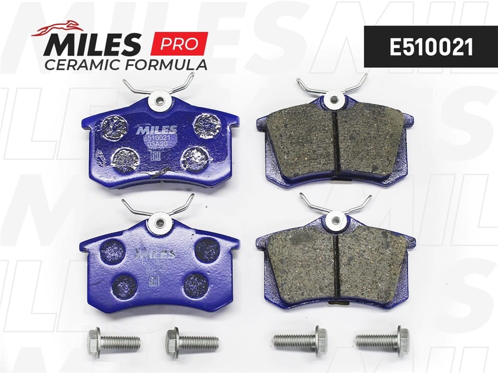 MILES E510021 Колодки тормозные задние (Смесь CERAMIC серия PRO) AUDI A4/A6/RENAULT SCENIC/VW GOLF 2/3/PASSAT (TRW GDB1121) E510021