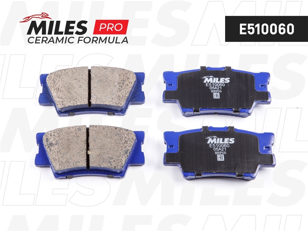 MILES E510060 Колодки тормозные задние (Смесь CERAMIC серия PRO) RAV 4 06/CAMRY 2.4/3.5 06 (TRW GDB3426) E510060