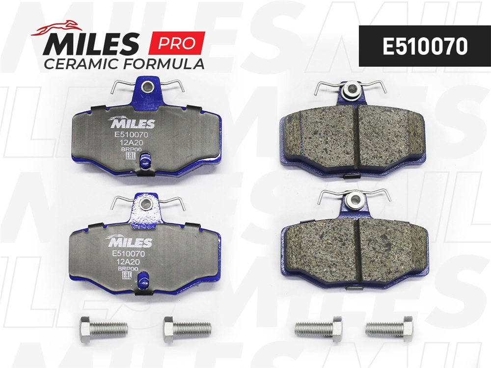 MILES E510070 Колодки тормозные задние (Смесь CERAMIC серия PRO) NISSAN ALMERA 00/PRIMERA 9002 (TRW GDB3092) E510070