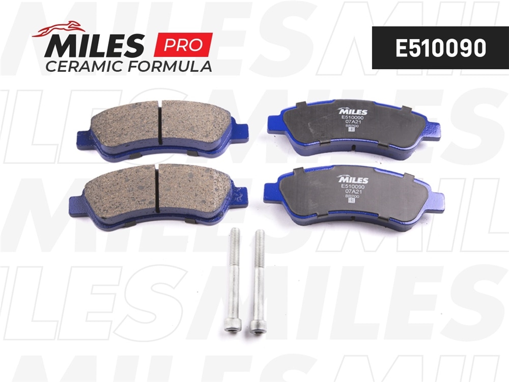 MILES E510090 Колодки тормозные задние (Смесь CERAMIC серия PRO) CITROEN JUMPER/FIAT DUCATO/PEUGEOT BOXER (250) 06- (TRW GDB1682) E510090