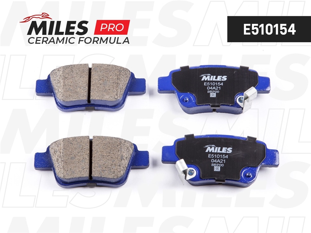 MILES E510154 Колодки тормозные задние (Смесь CERAMIC серия PRO) TOYOTA AVENSIS 03/COROLLA VERSO 04 (TRW GDB3337) E510154