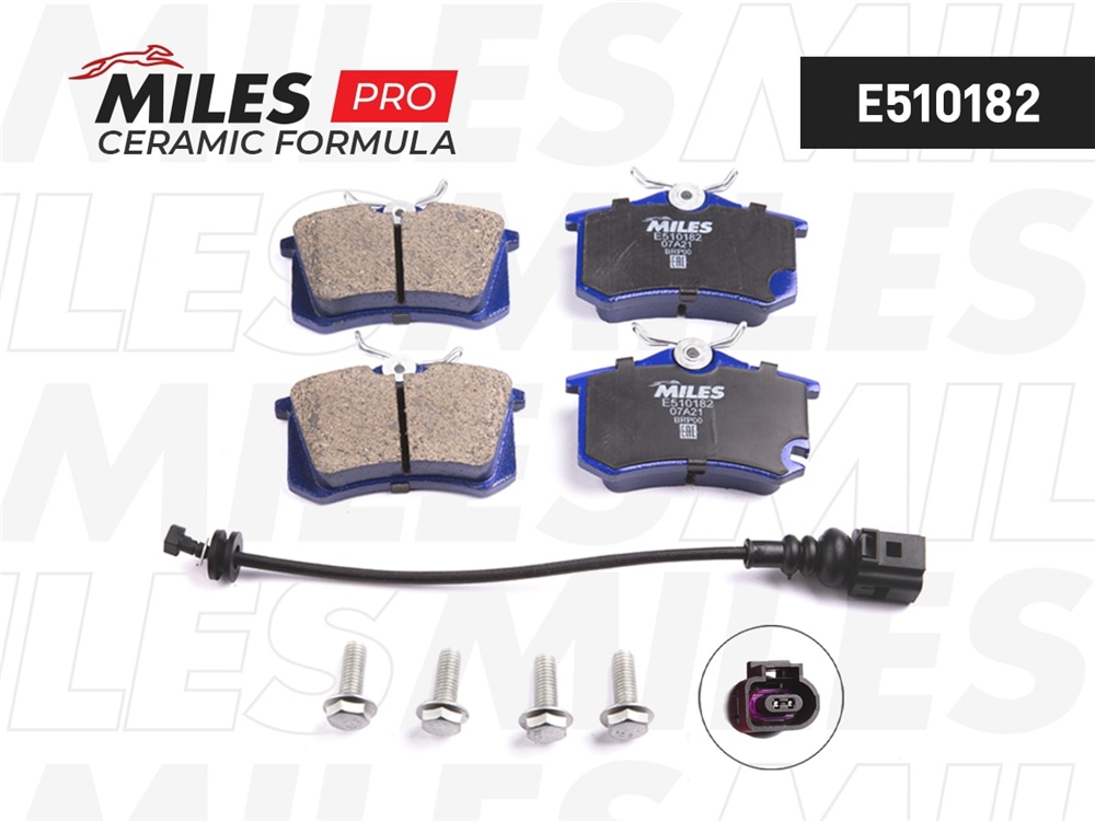 MILES E510182 Колодки тормозные SKODA FABIA 99-08/VW POLO 01- зад. с датч. Ceramic PRO