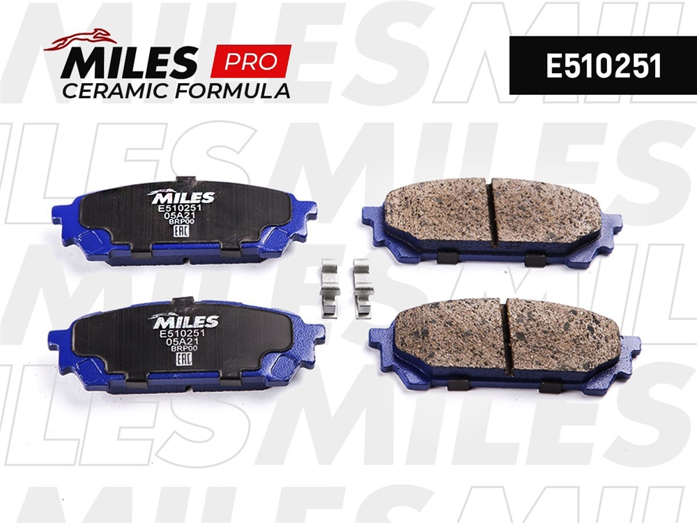 MILES E510251 Колодки тормозные SUBARU IMPREZA 2.0 11.02- зад. Ceramic PRO