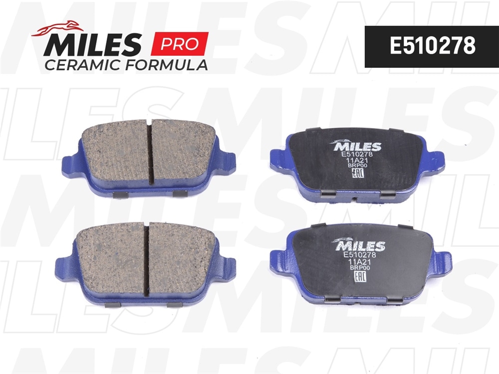 MILES E510278 Колодки тормозные дисковые задние, Ceramic