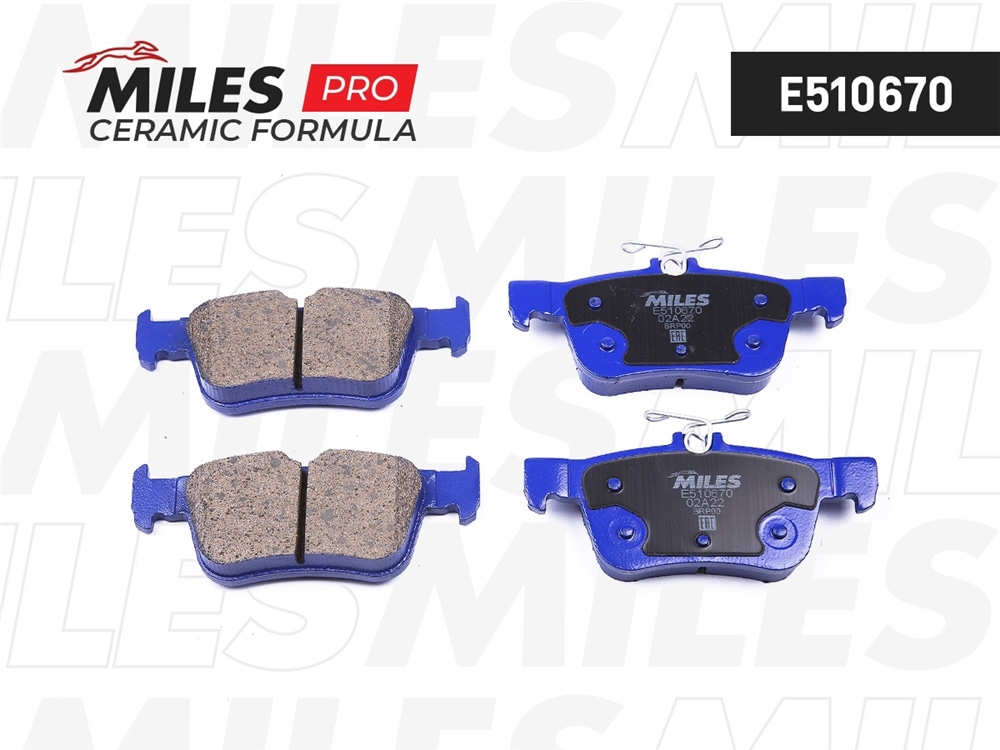 MILES E510670 Колодки тормозные задние (Смесь CERAMIC серия PRO) FORD KUGA/MONDEO/GALAXY/S-MAX 14- (TRW GDB2115) E510670
