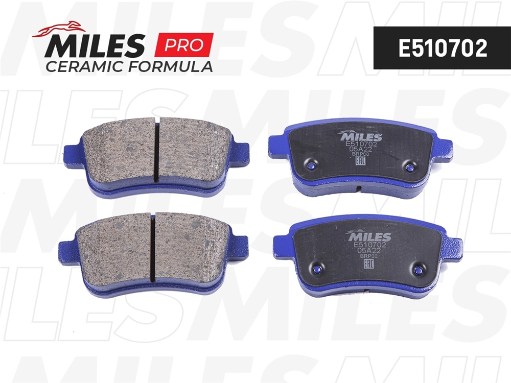 MILES E510702 Колодки тормозные RENAULT MEGANE III/ SCENIC III зад. с элек.стоян.торм. Ceramic PRO
