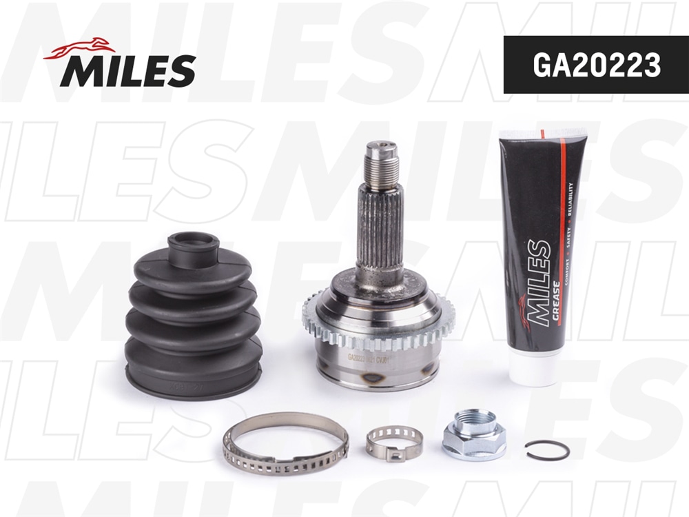 MILES GA20223 ШРУС наружный MAZDA 6 1.8-2.3 02- (с ABS) (GKN 304312) GA20223