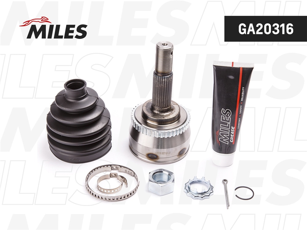 MILES GA20316 ШРУС NISSAN PRIMERA P11 1.6-2.0TD 96-02 нар. +ABS Groove Type Inner