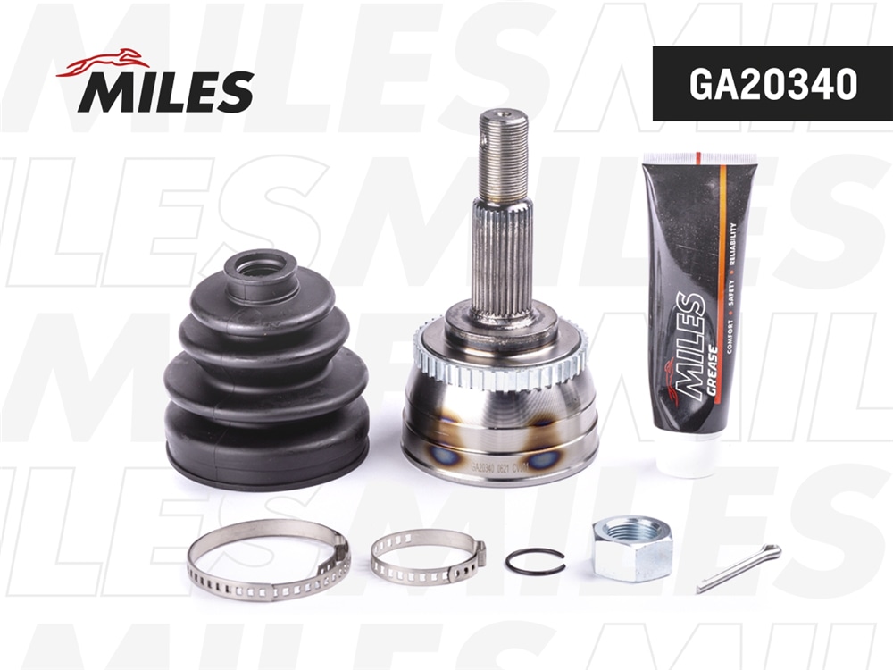 MILES GA20340 ШРУС наружный NISSAN X-TRAIL 2.0 00- (GKN 304821) GA20340