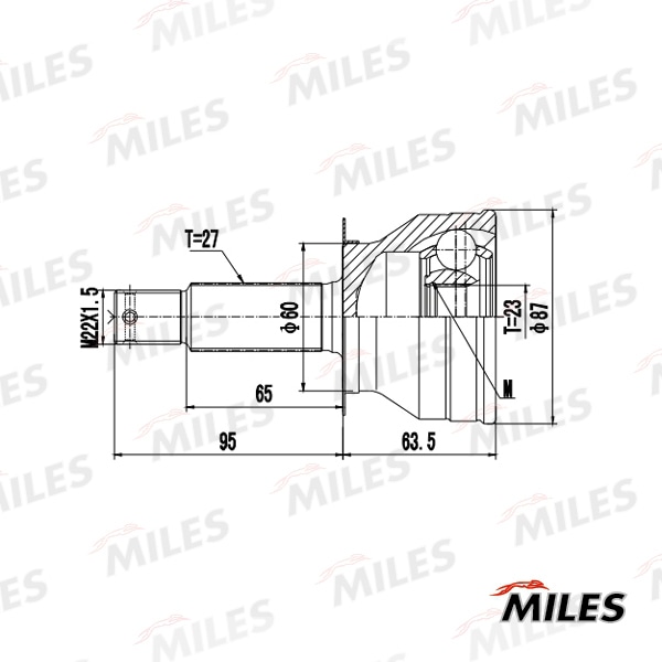 MILES GA20679 ШРУС HYUNDAI SONATA EF 99-01 нар.